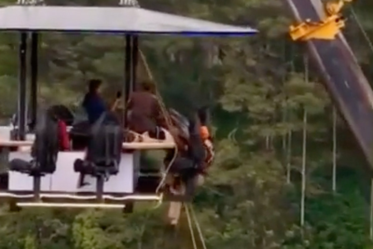 Family suspended 125ft up in air after ‘sky restaurant’ crane error