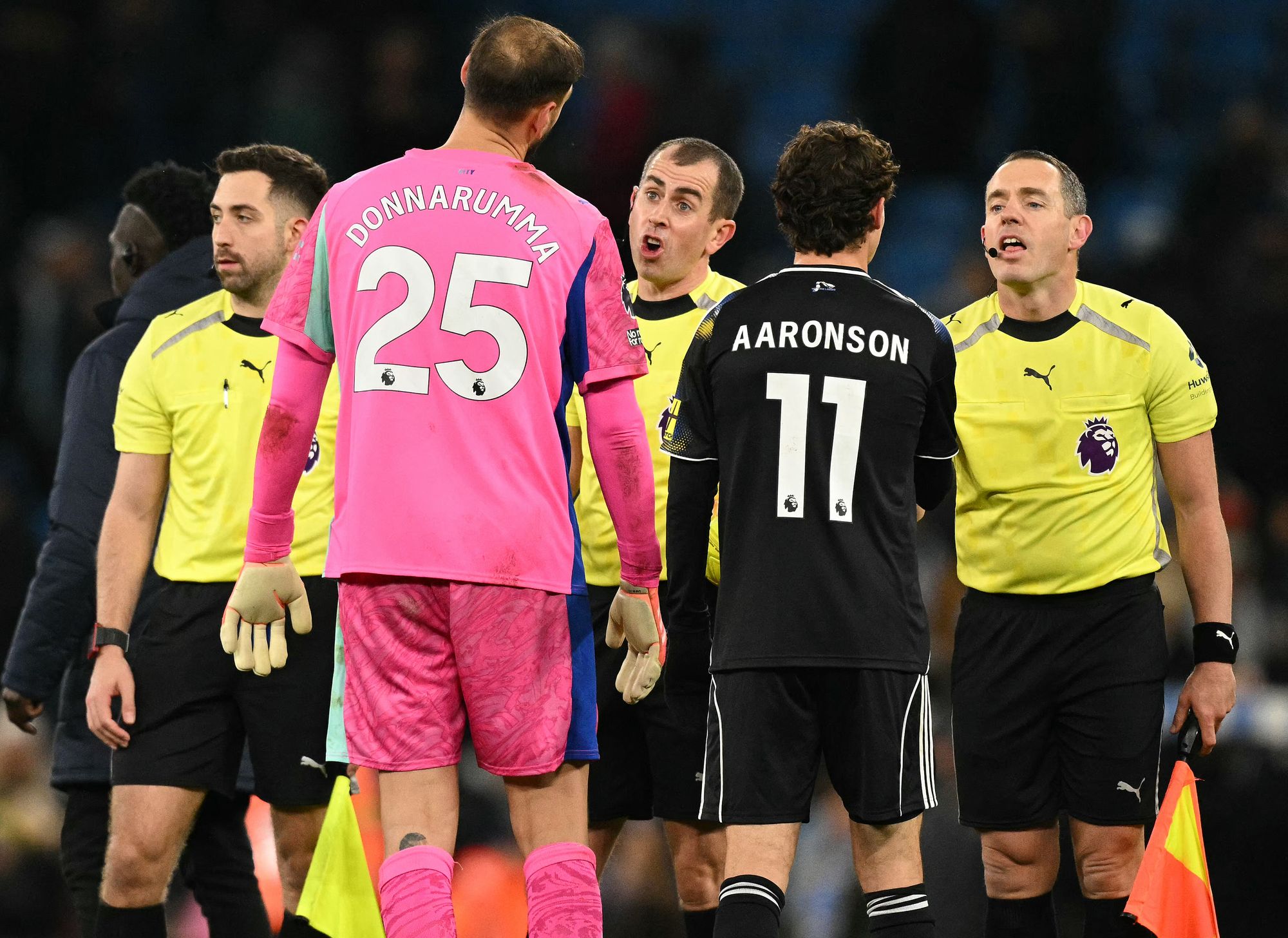Gianluigi Donnarumma has repeatedly been booked for dissent since joining Man City