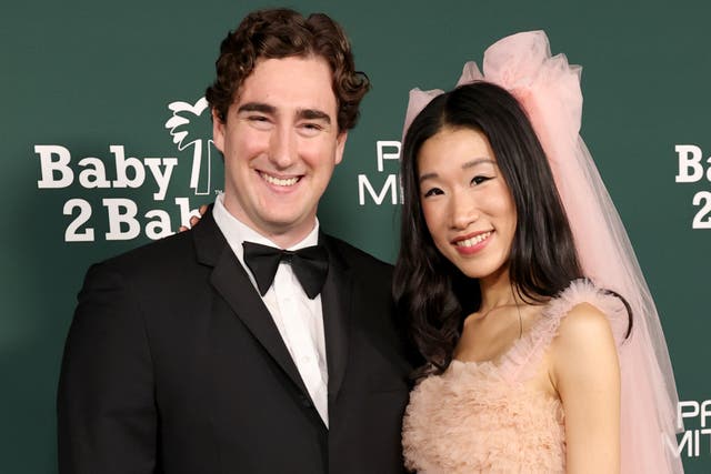 <p>Becca Bloom and her husband David Pownall shared their holiday traditions in a recent TikTok video</p>