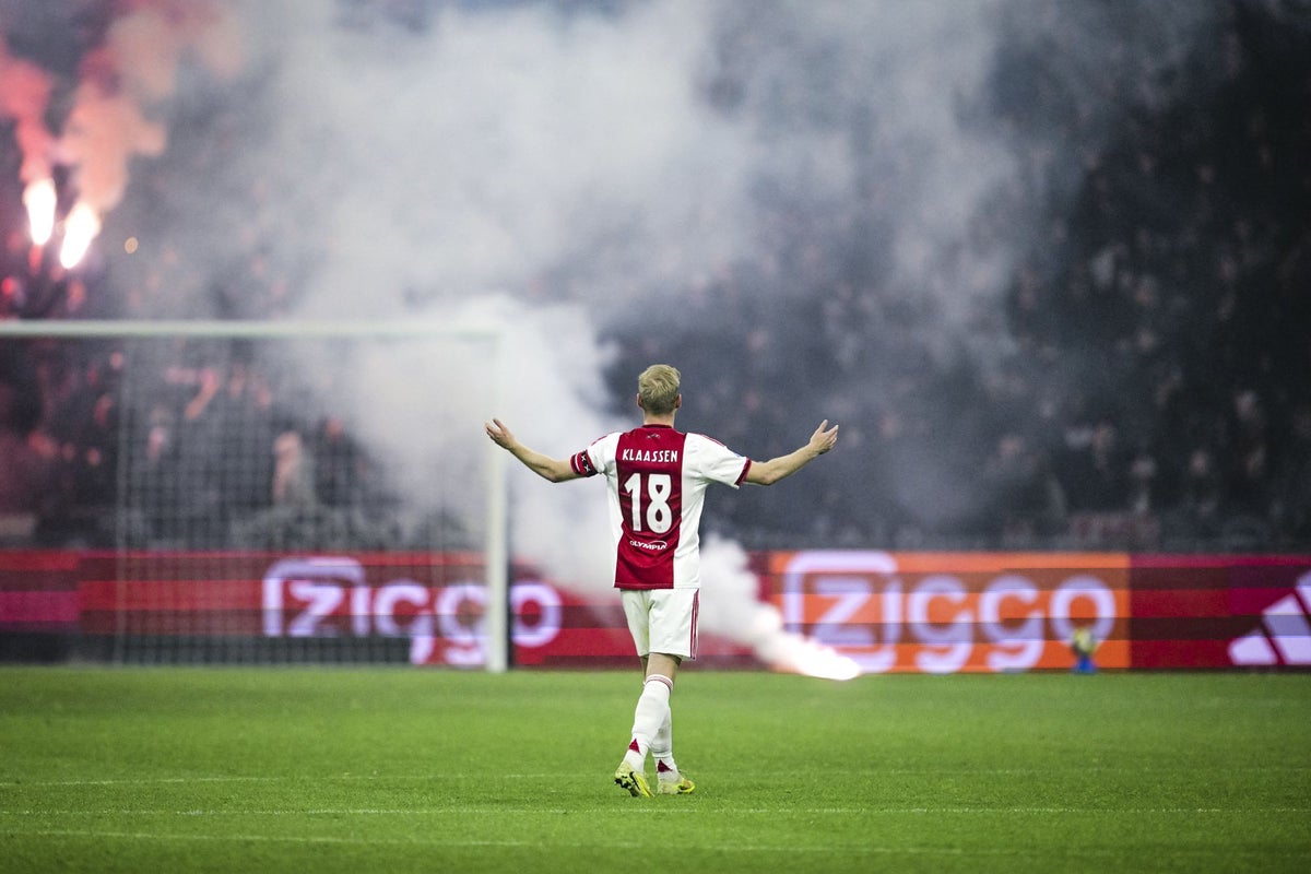 Ajax apologise after fireworks cause Dutch league match to be abandoned Ajax apologise after fireworks cause Dutch league match to be abandoned