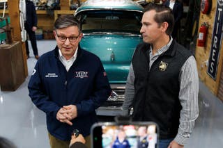 Speaker Mike Johnson with Matt Van Epps on election eve in Tennessee