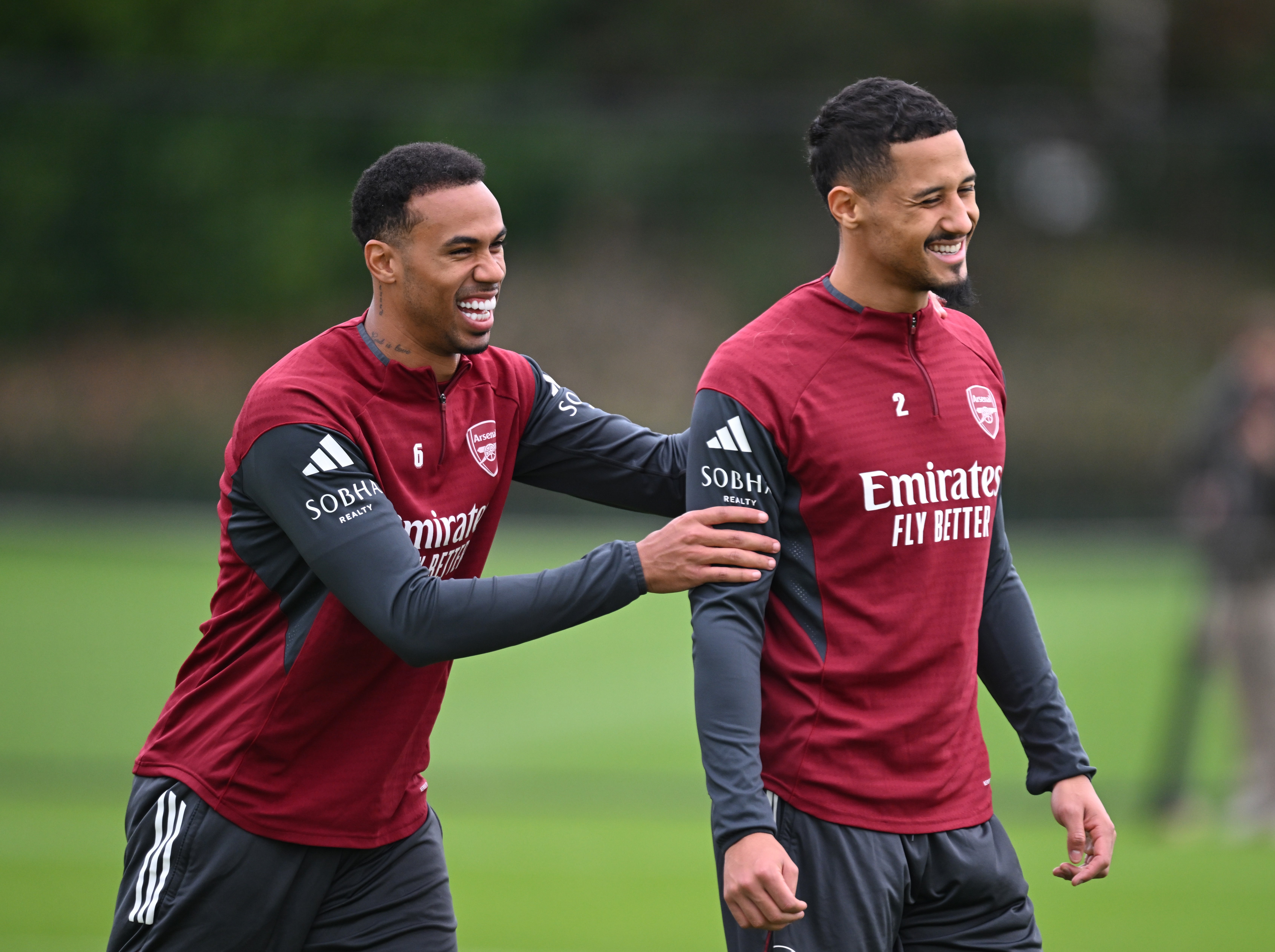 <p>Gabriel (left) and William Saliba (right) are currently battling injury</p>