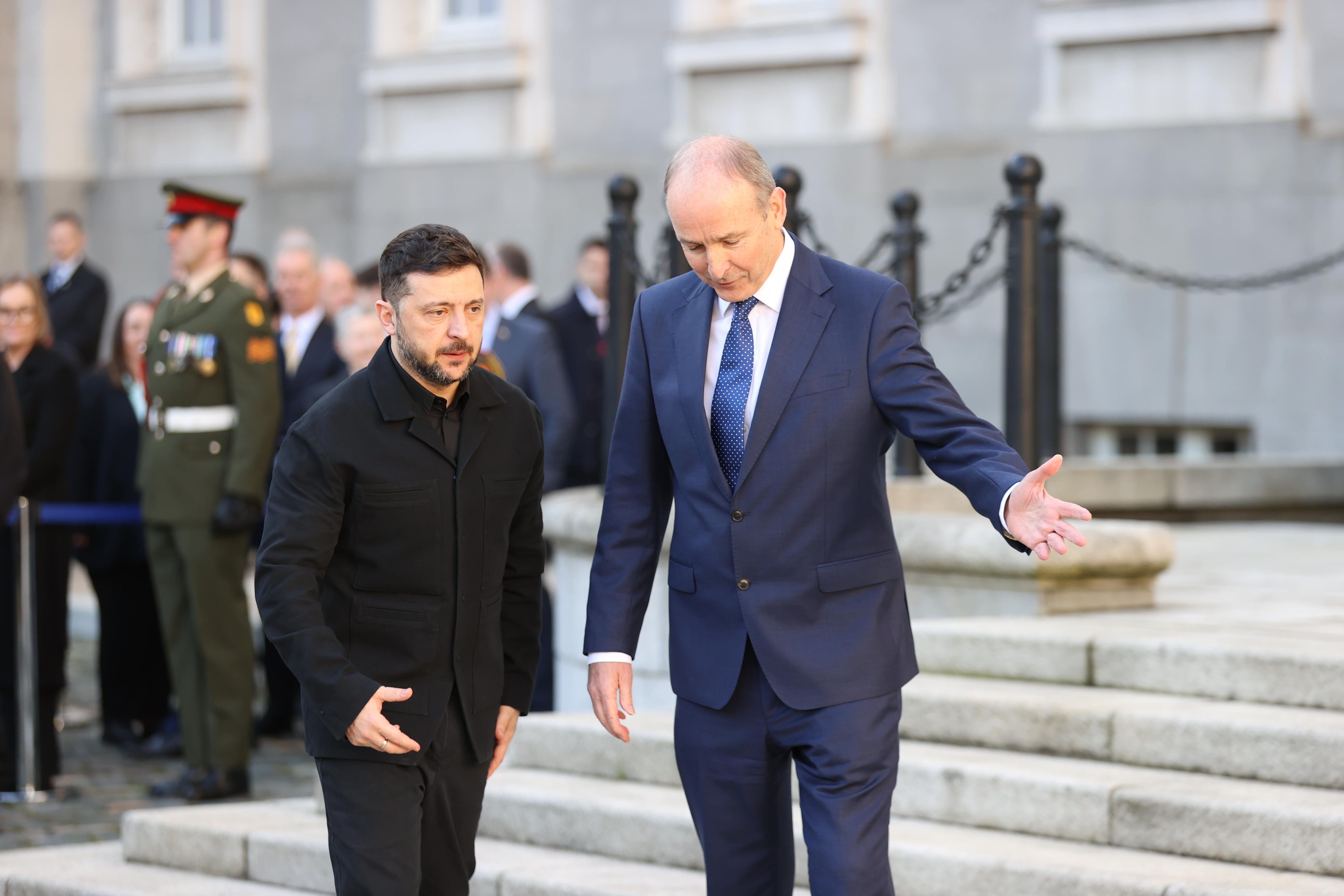President Zelensky has said Ukraine is grateful for Ireland’s generosity during a visit to Dublin (Liam McBurney/PA)