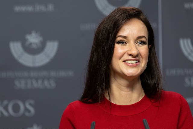 <p>Lithuania's Prime Minister Inga Ruginiene </p>