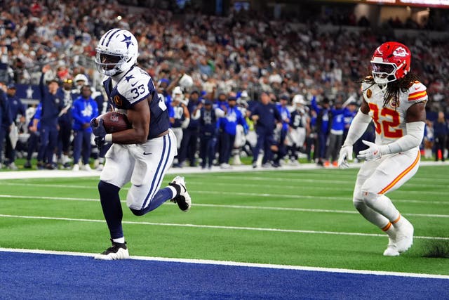 <p>Viewership of the Chiefs-Cowboys game peaked from 7:45-8 p.m. ET</p>