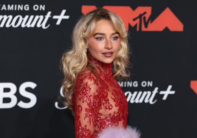 <p>Sabrina Carpenter attends the 2025 MTV Video Music Awards in September</p>