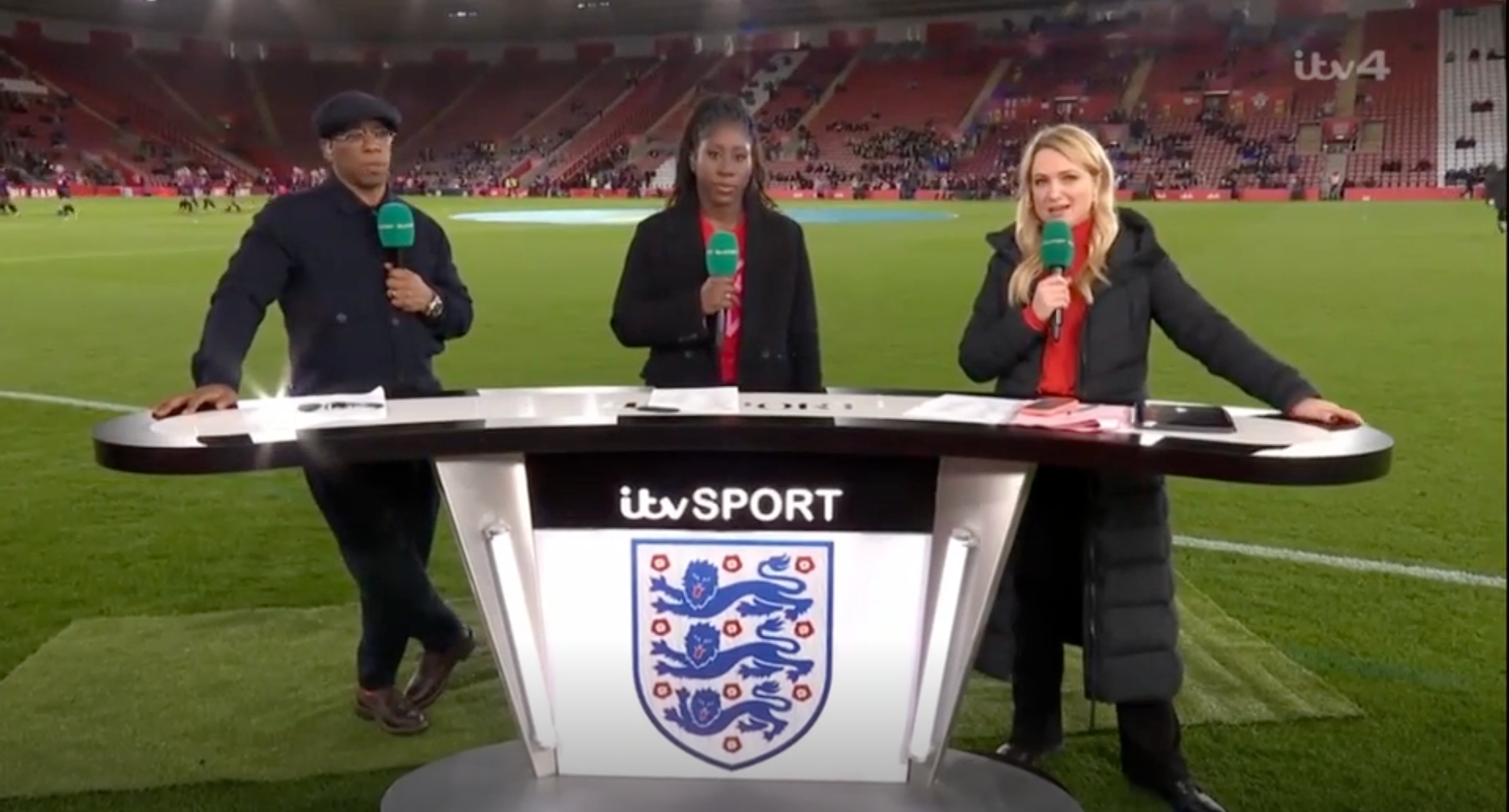 Laura Woods was replaced by Katie Shanahan on ITV’s coverage