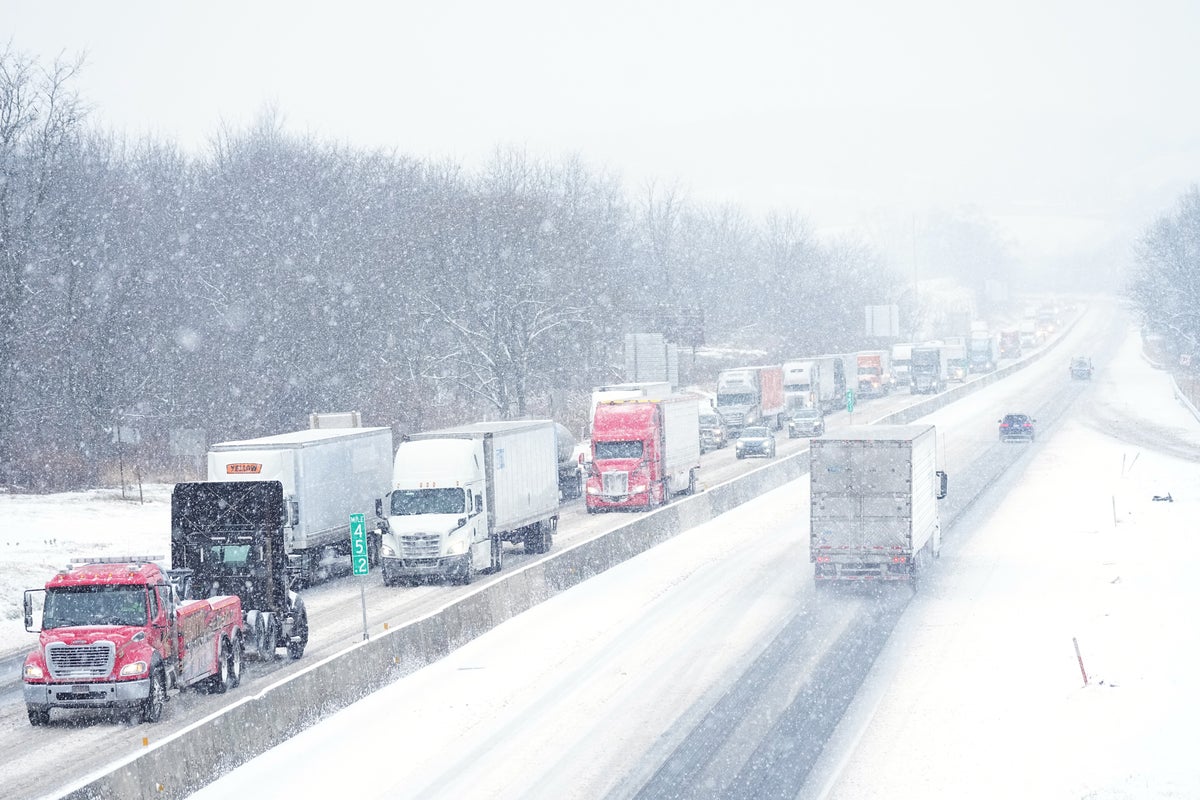 Photos of the first major winter storm blanketing the Northeast