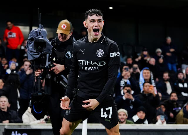<p>Phil Foden scored twice for City in midweek</p>