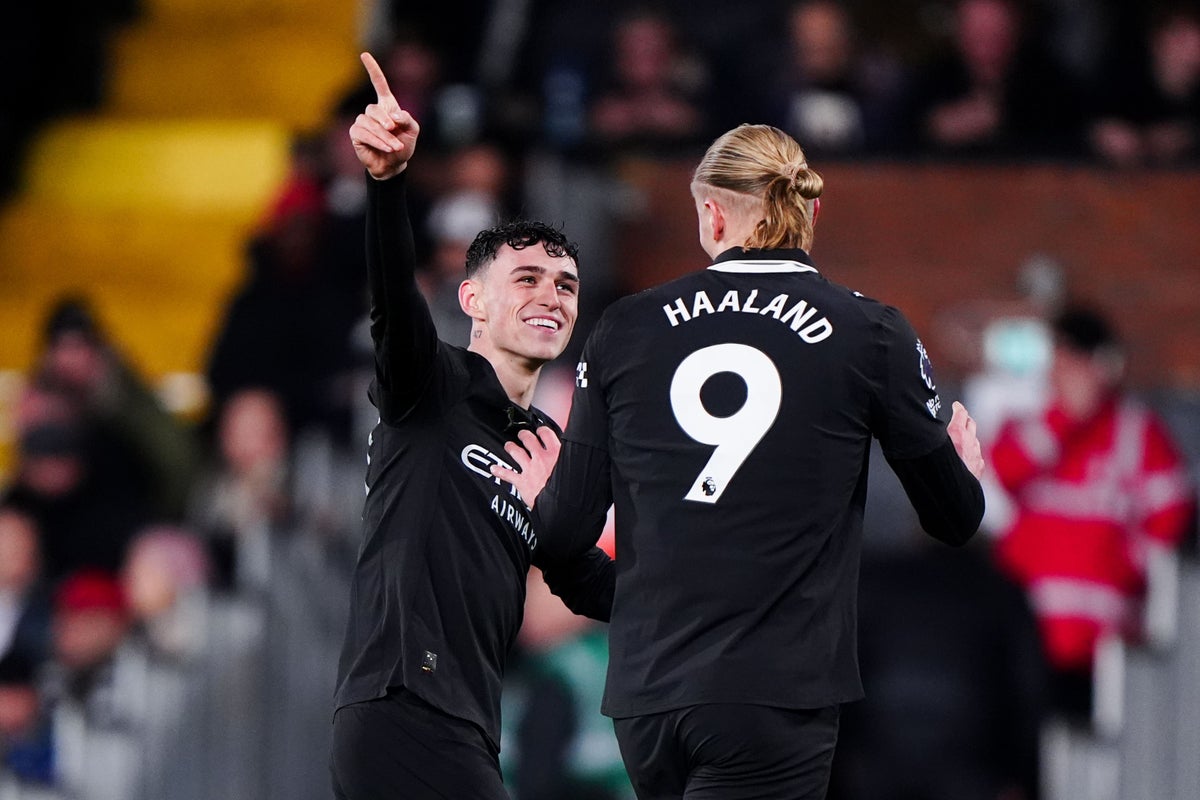 Erling Haaland reaches milestone as Man City hold on to win nine-goal thriller