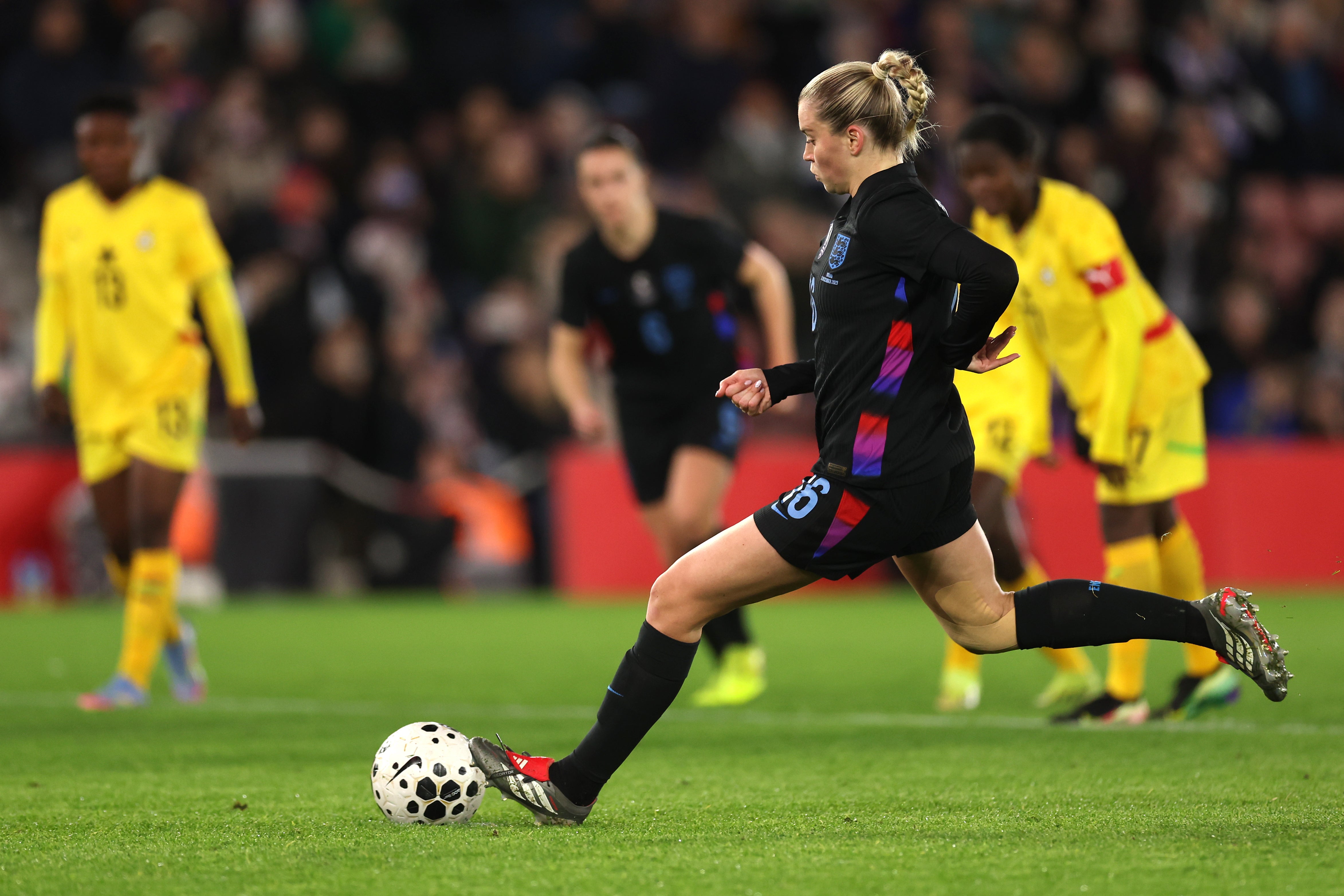 Alessia Russo scores from the spot (Steven Paston/PA)