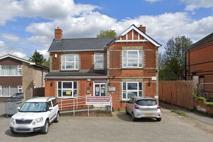 Dr Reshma Rasheed's Chapel Street Surgery in Billericay. The disputed driveway is immediately to the right of the building