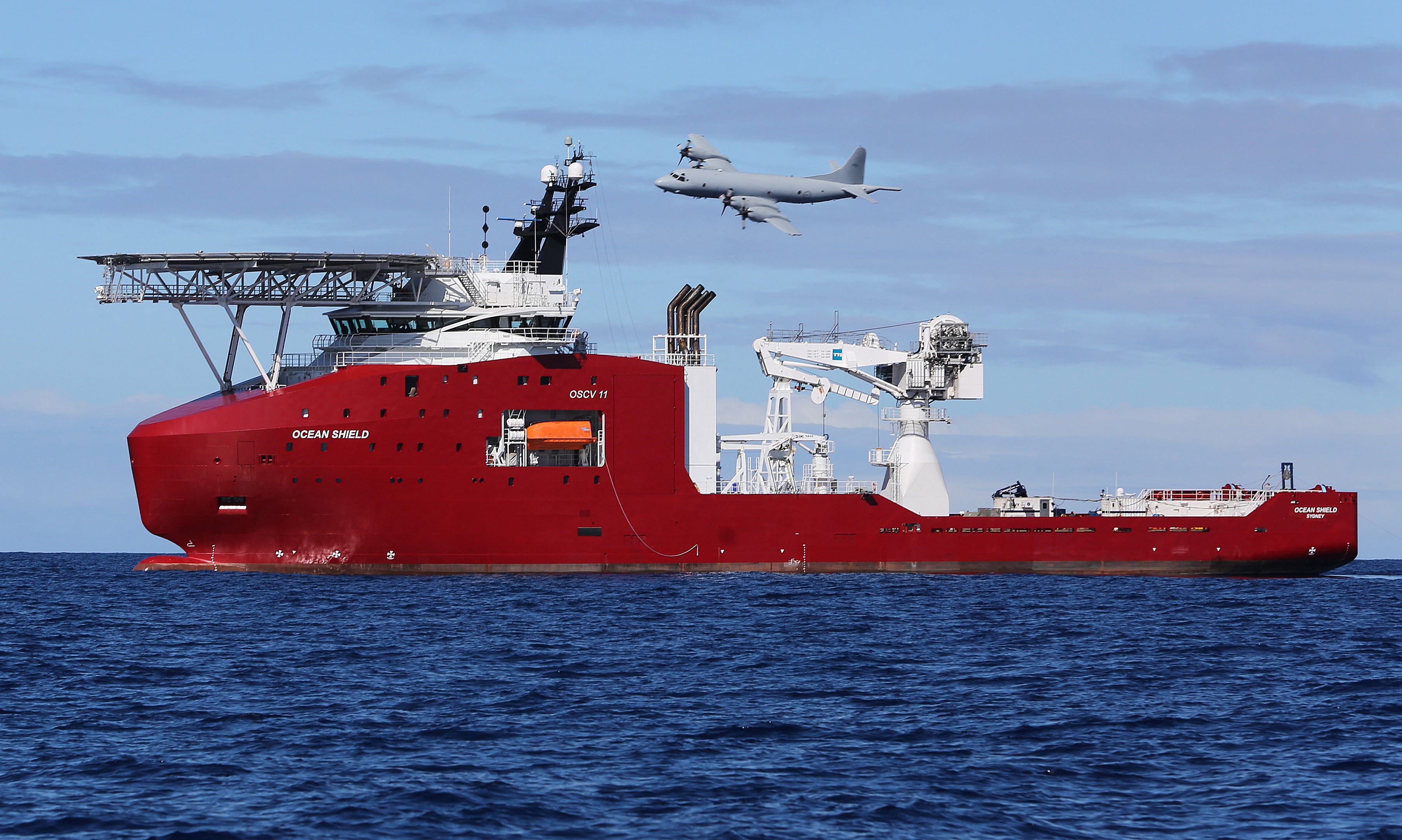 An Australian Defence Vessel Ocean Shield drop sonar buoys during a previous search for Malaysia Airlines flight MH370
