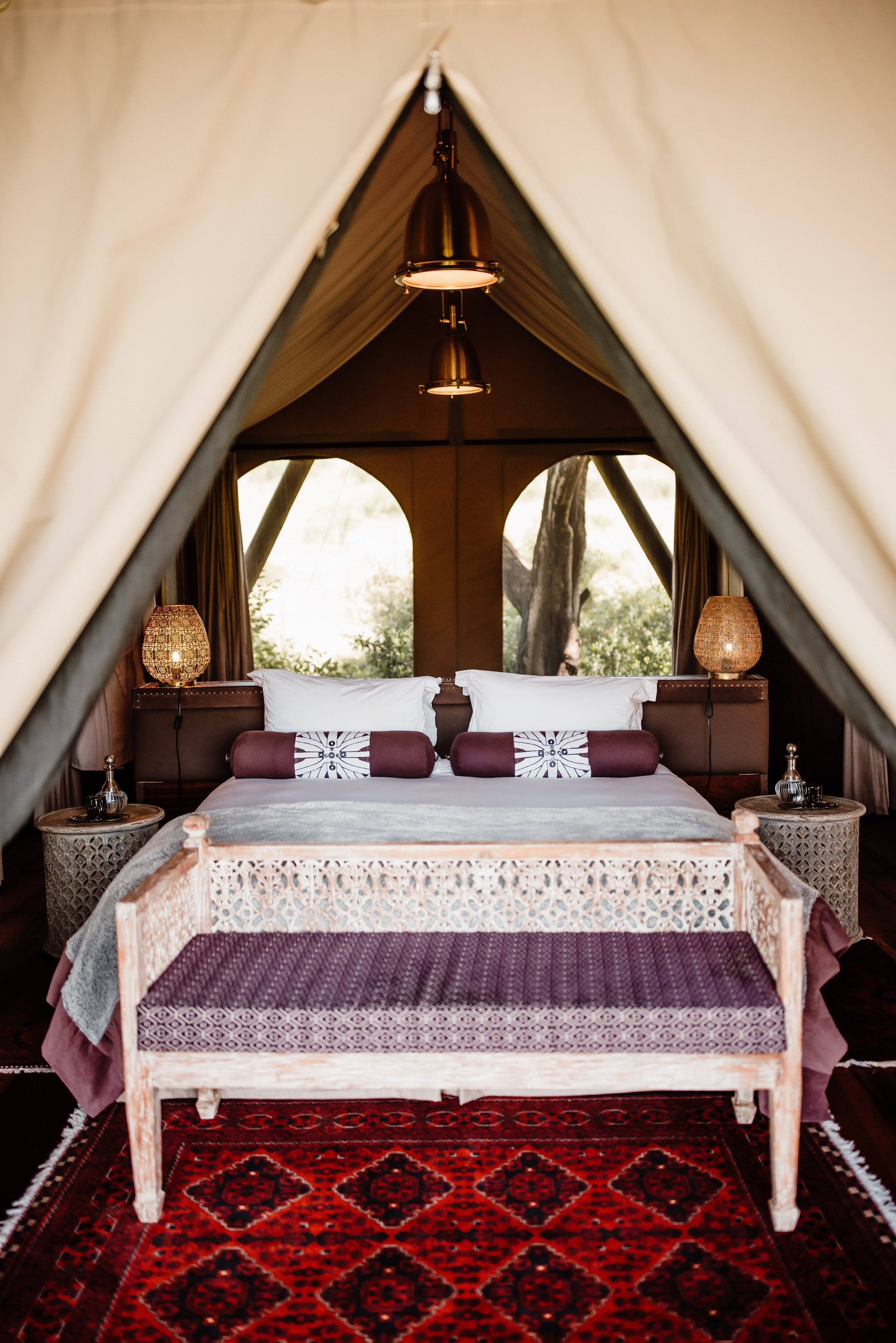There’s no basic camping here, Mara Nyika’s tents have double beds, living rooms and en-suites