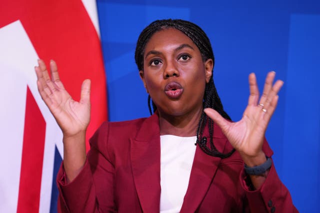 Conservative Party leader Kemi Badenoch hit out at the Chancellor during PMQs on Wednesday (Jordan Pettitt/PA)