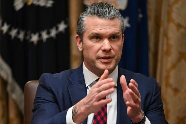 <p>Secretary of Defense Pete Hegseth speaks during a Cabinet Meeting hosted by President Donald Trump in the Cabinet Room of the White House in Washington, DC on December 2, 2025</p>