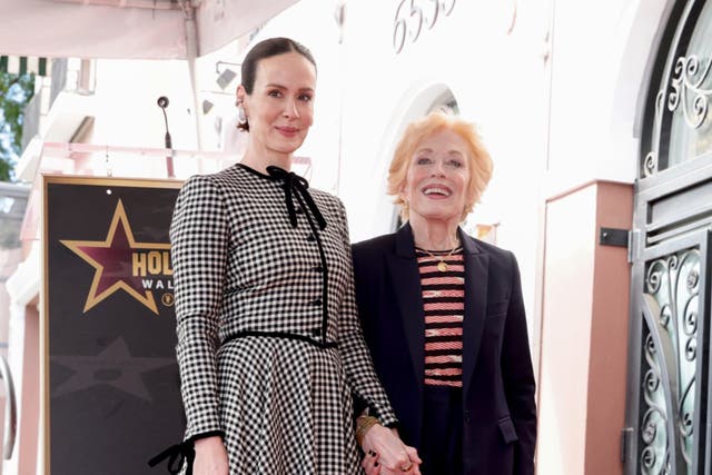 <p>Sarah Paulson and her partner Holland Taylor</p>