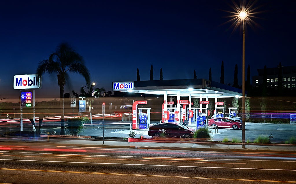 The average price of a gallon of regular gas is around four cents cheaper than a year ago