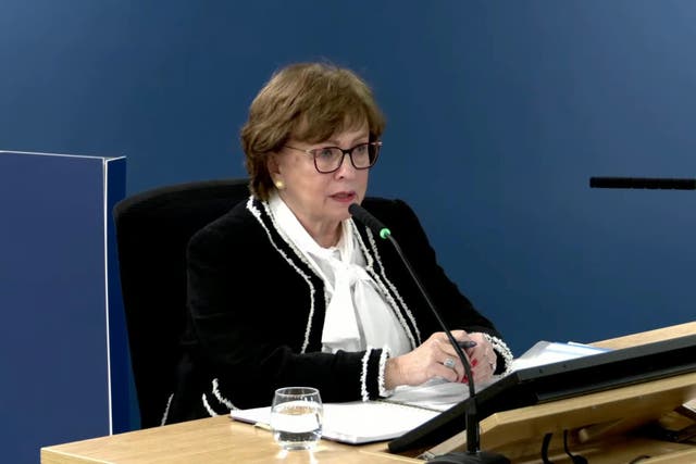 Former Stormont economy minister Diane Dodds gives evidence to the UK Covid-19 Inquiry (PA)
