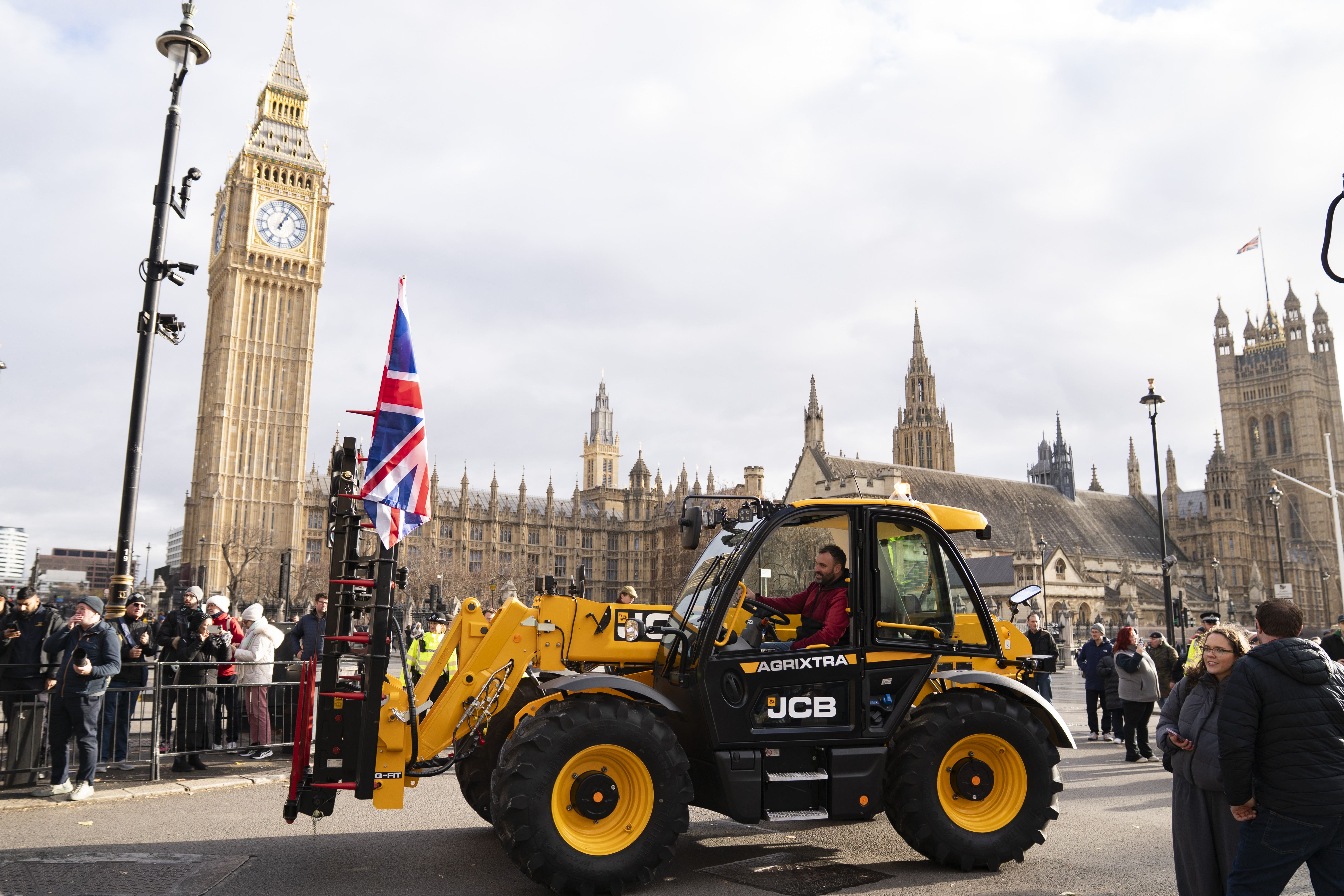 Farmers have protested in Westminster, London, over the changes to inheritance tax rules in the Budget