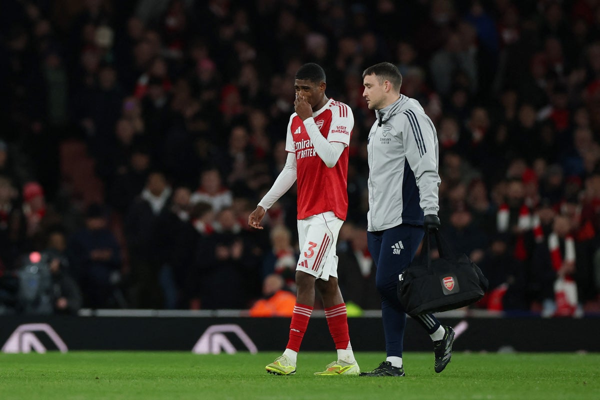 Arsenal’s defensive injury crisis worsens as another centre-back goes down