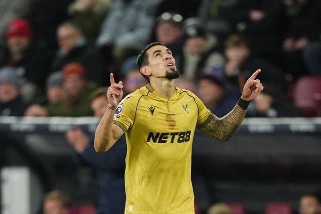 Crystal Palace’s Daniel Munoz celebrates (Martin Rickett/PA)