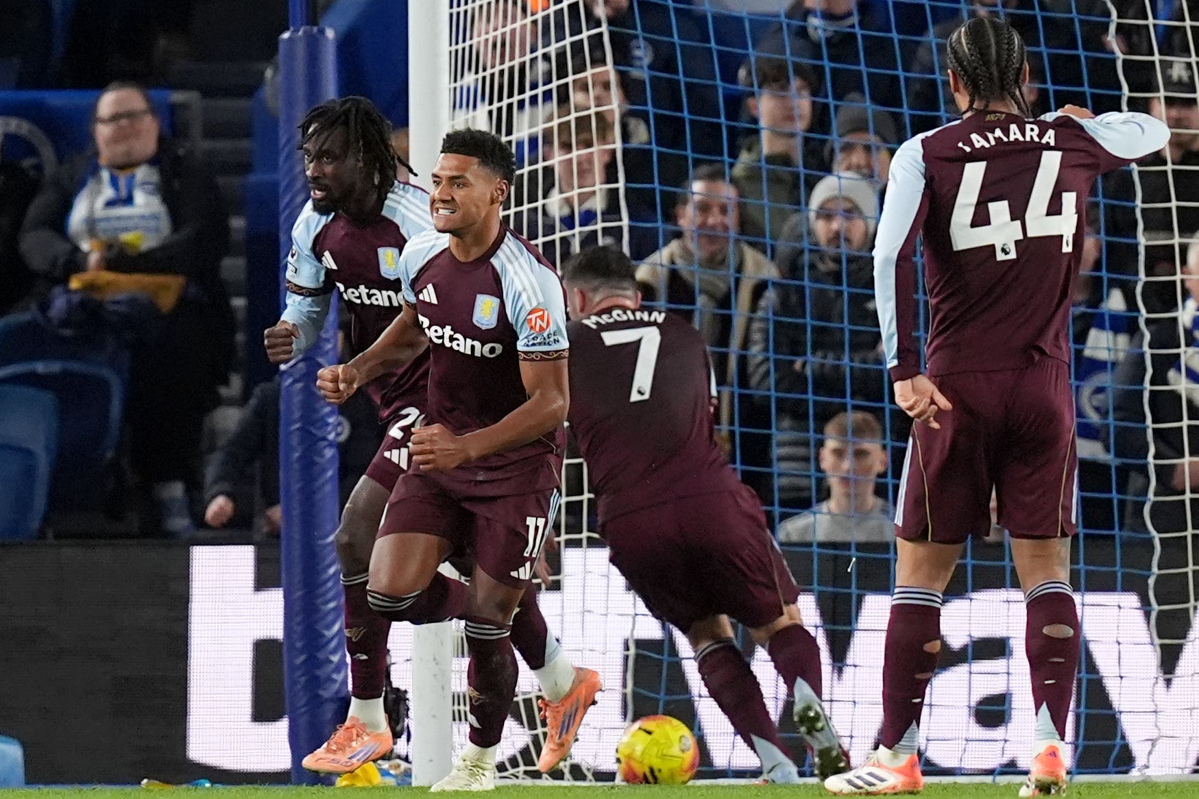Ollie Watkins struck twice at Brighton (Gareth Fuller/PA)