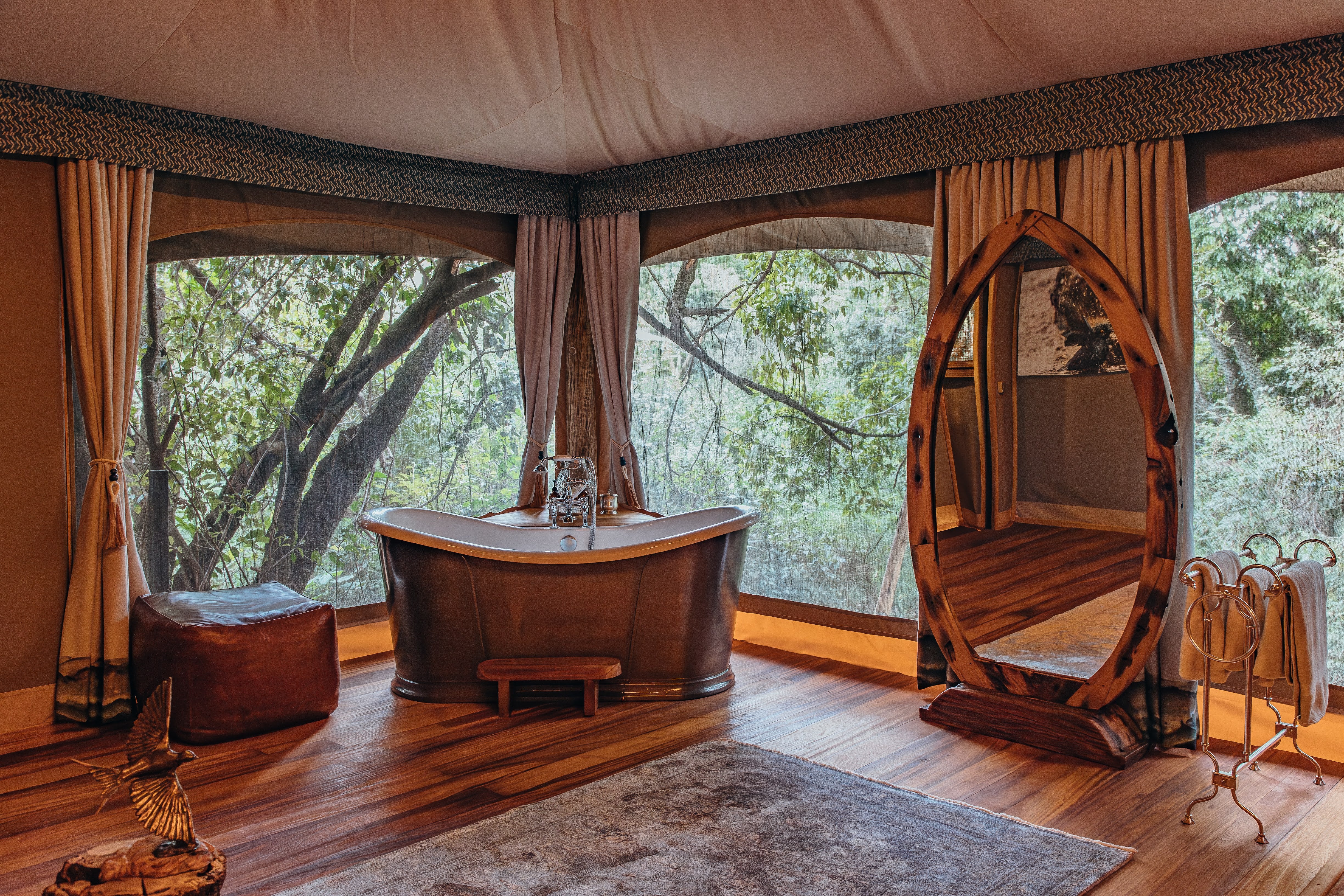 Freestanding baths make the suites feel extra luxurious