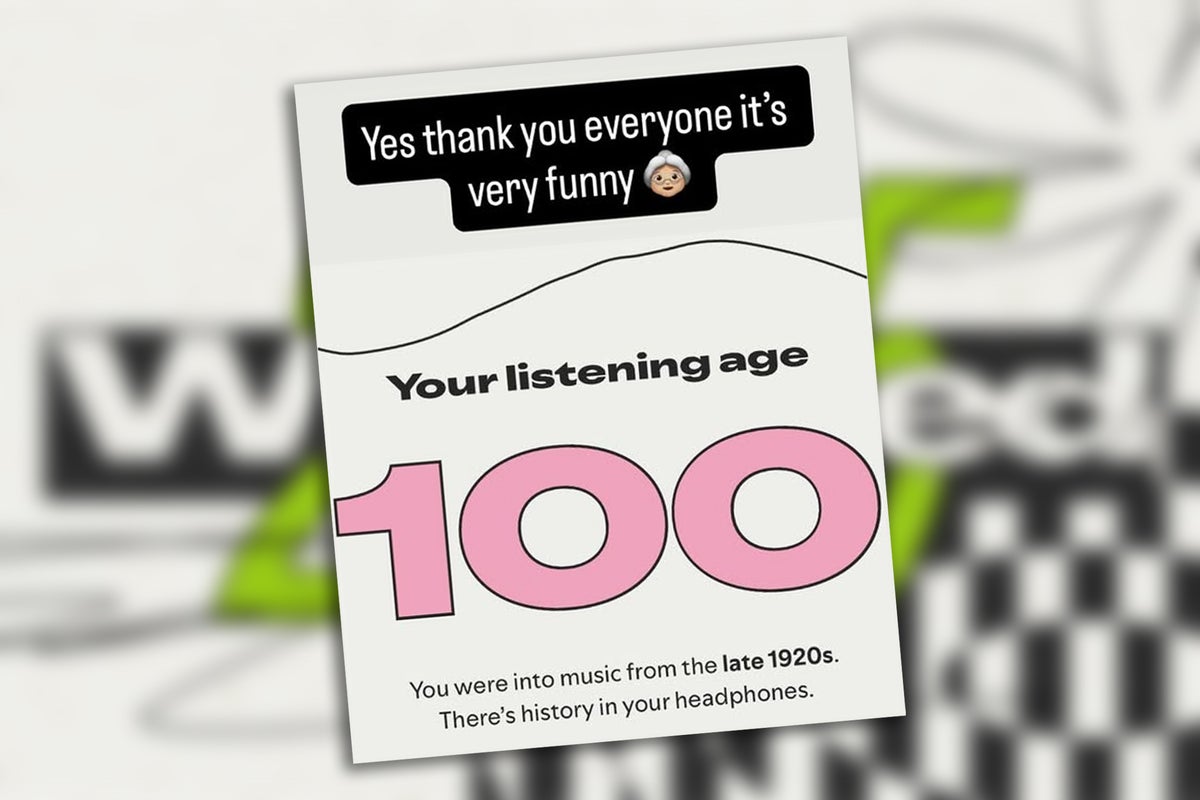 My music-listening age is 100 - and honestly, I’m more embarrassed for ...