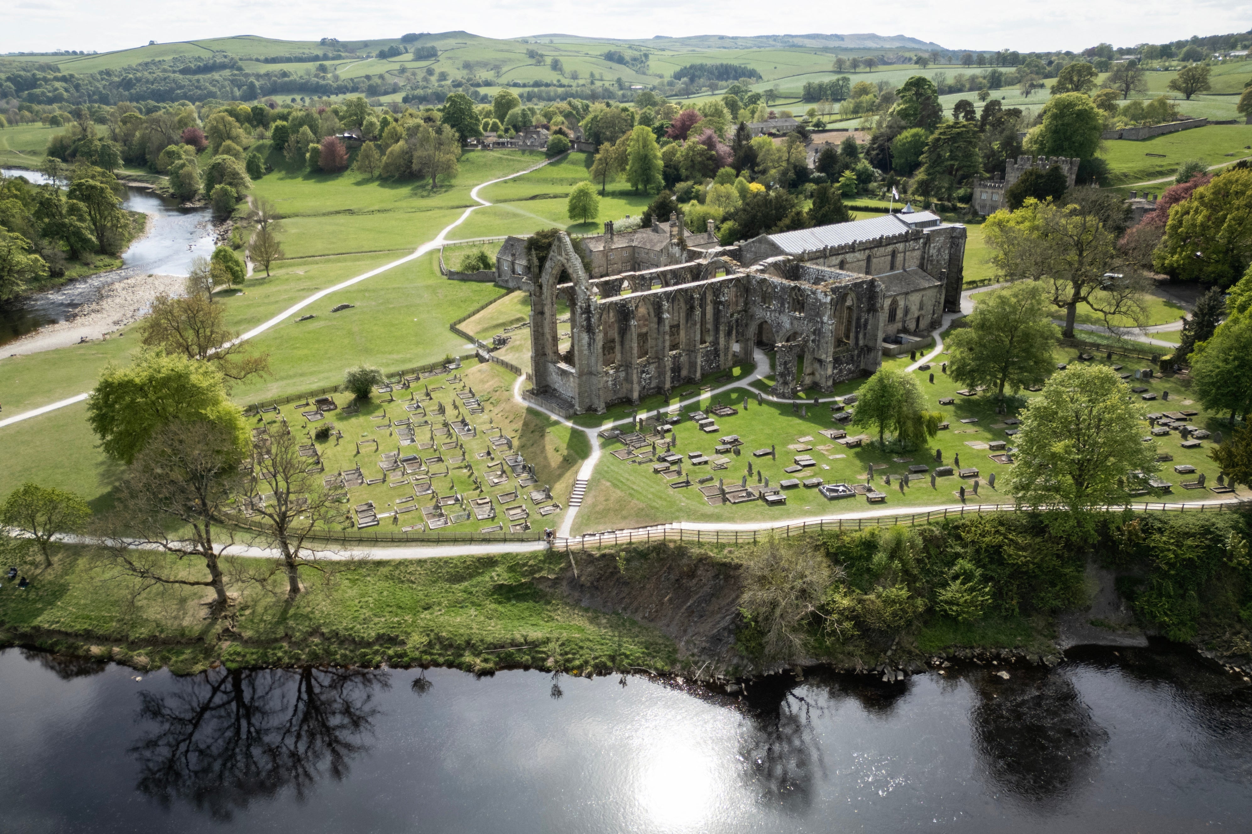 Bolton Abbey Estate, nos limites do Parque Nacional Yorkshire Dales, perto de Skipton