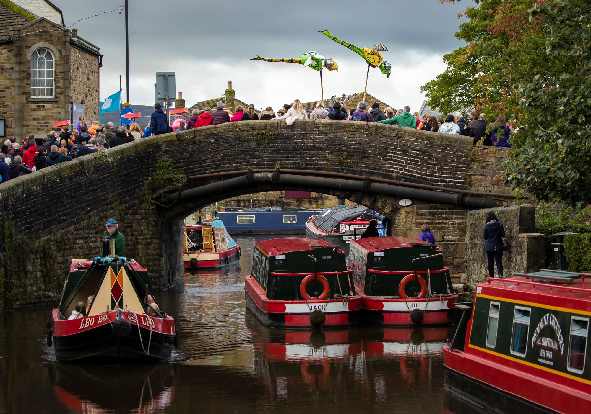 <p>Hundreds of puppeteers take part in the Puppet Parade, one of the highlights of the Skipton The puppet Festival in Yorkshire</p>