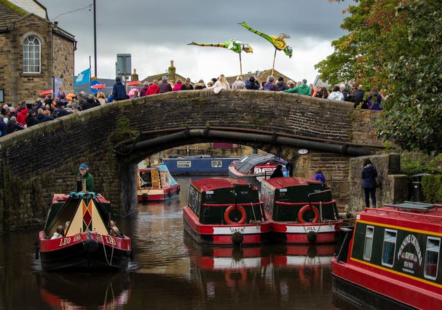 <p>Hundreds of puppeteers take part in the Puppet Parade, one of the highlights of the Skipton The puppet Festival in Yorkshire</p>