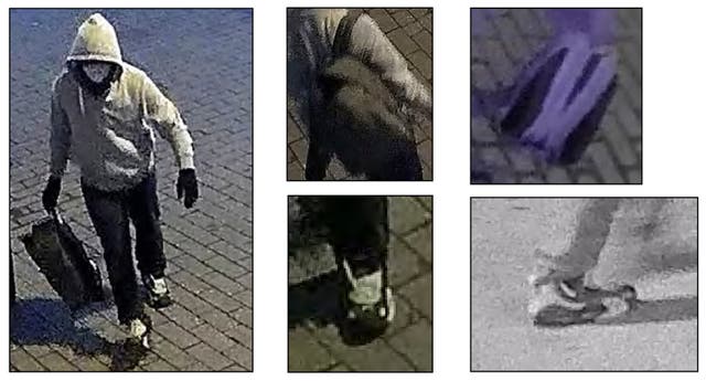 <p>FILE - Images from an FBI poster seeking a suspect who allegedly placed pipe bombs in Washington on Jan. 6, 2021.  (FBI via AP, File)</p>