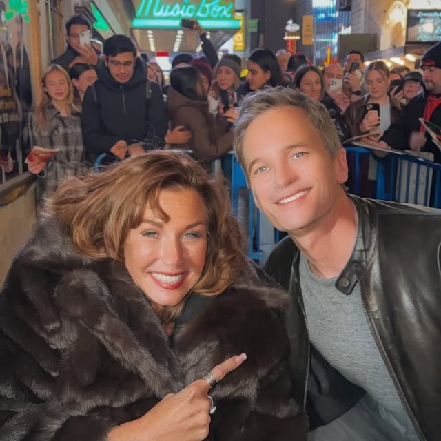 <p>Abby Lee Miller poses with Neil Patrick Harris after his Broadway show, 'Art'</p>