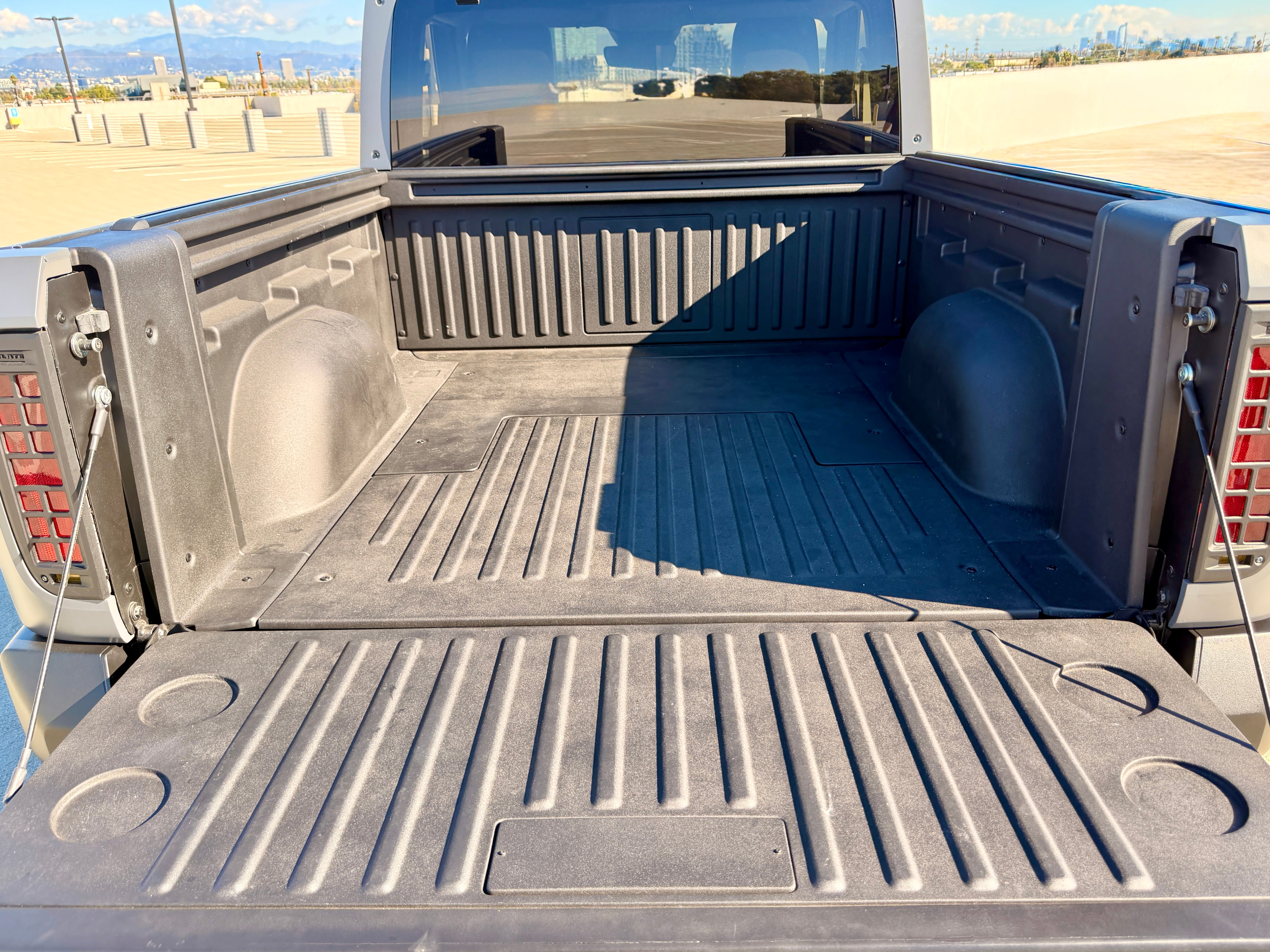 The Slate's pick-up bed is a decent size and should withstand pretty hard use