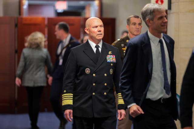 <p>Admiral Frank ‘Mitch’ Bradley, a respected Navy SEAL officer who leads US Special Operations Command, spent Thursday on Capitol Hill to answer questions about the strikes on suspected drug boats</p>