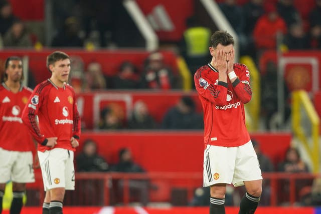 <p>Manchester United endured another frustrating evening</p>