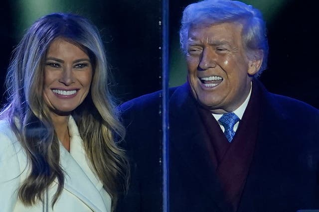 <p>President Donald Trump and first lady Melania attend the National Christmas Tree lighting ceremony in Washington, D.C.</p>