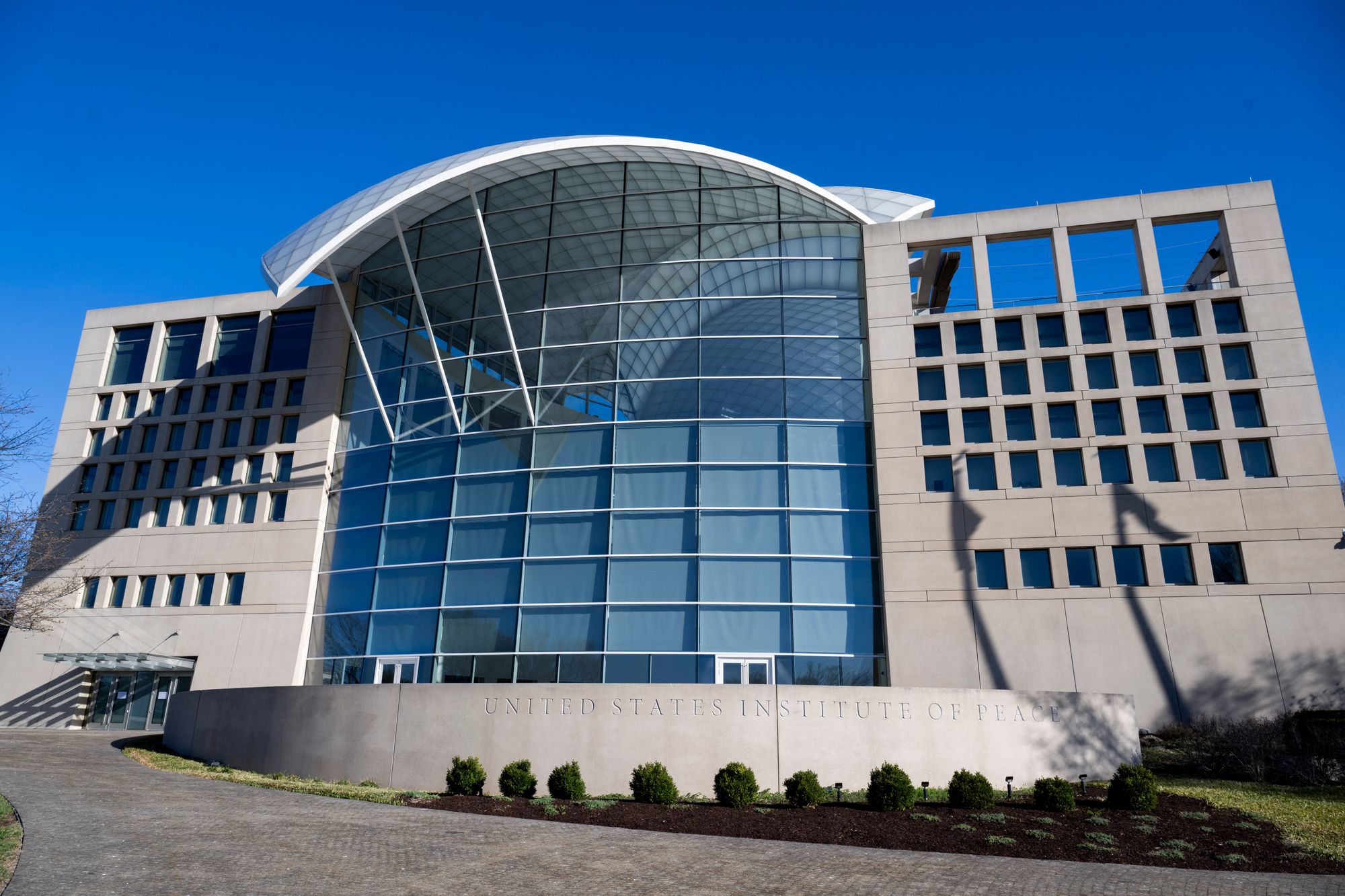 The Trump administration is locked in a legal battle over control of the U.S. Institute of Peace, a nonprofit think tank in Washington, D.C.