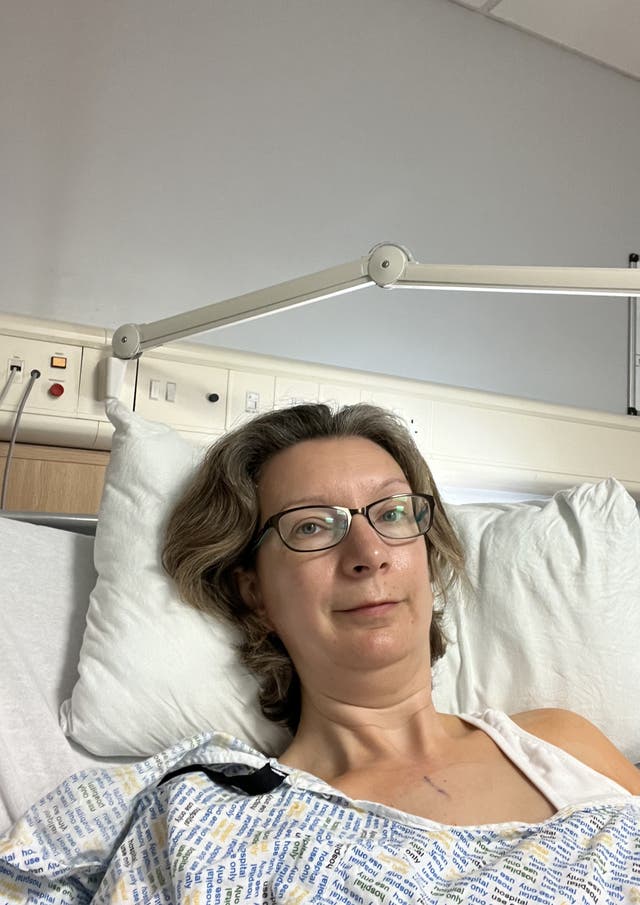 <p>Clare underwent a double mastectomy in February 2024 </p>