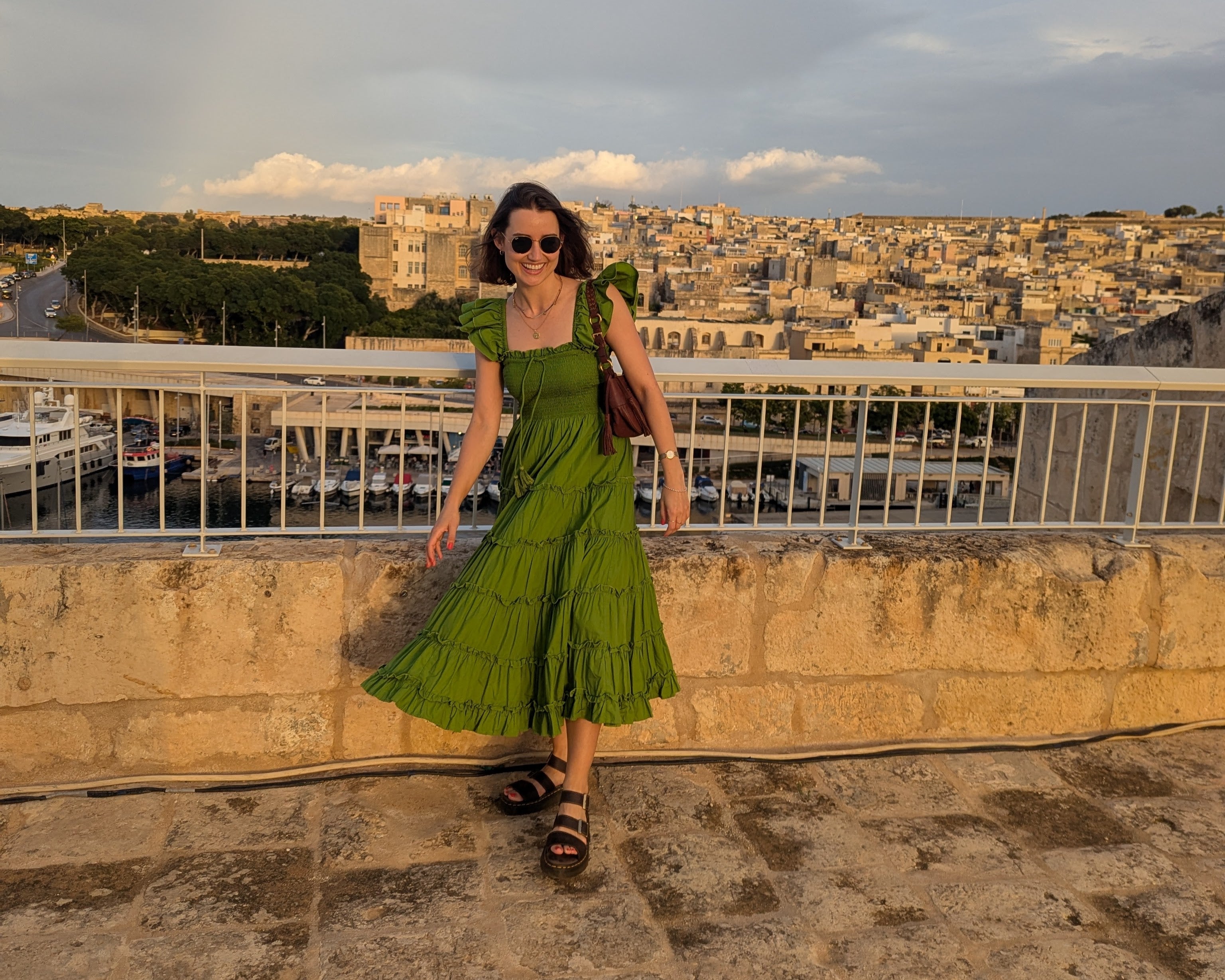 Jess soaking up the sun in Malta during the girls' trip