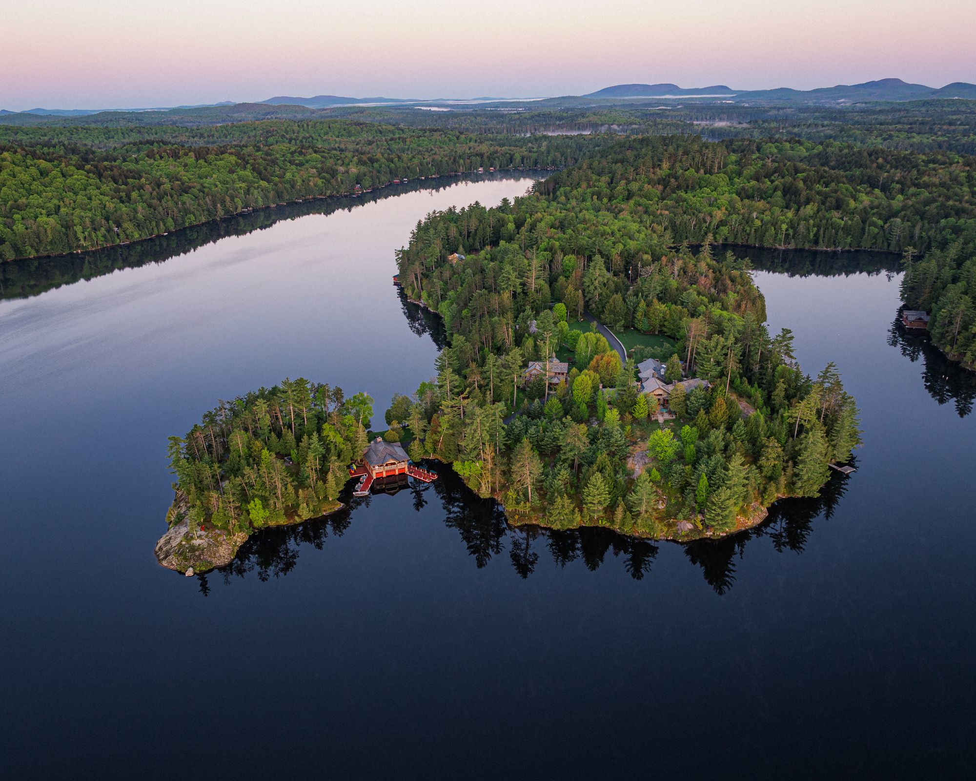 The Point Resort sits on a 75-acre private-peninsula hideaway on Upper Saranac Lake