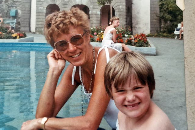 <p>Erica Lefevre, aged seven, on the last family holiday before her father left</p>