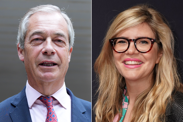 <p>Reform leader Nigel Farage called the BBC’s Emma Barnett a ‘lower-grade presenter’</p>