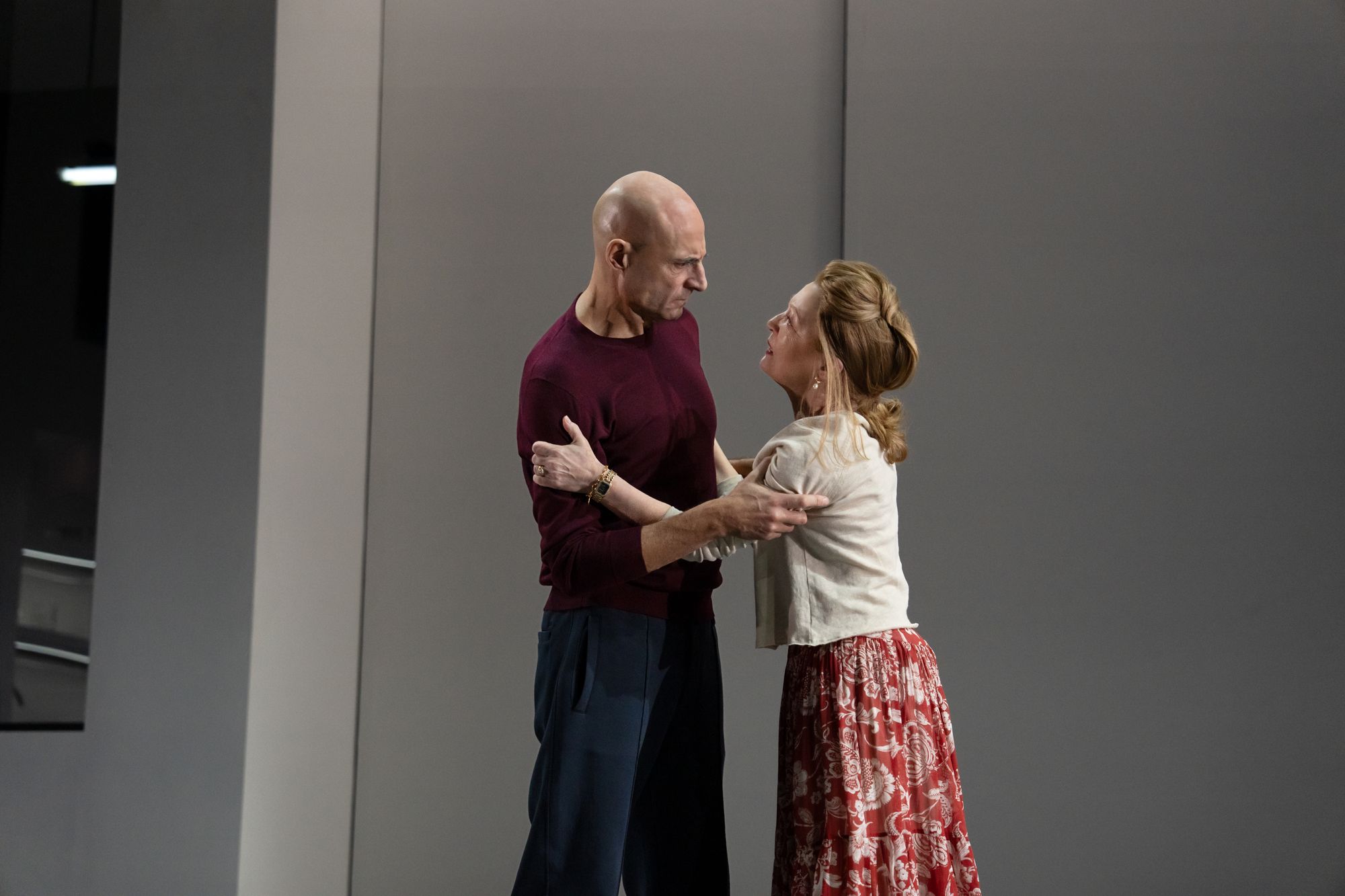 Mark Strong and Lesley Manville in 'Oedipus'