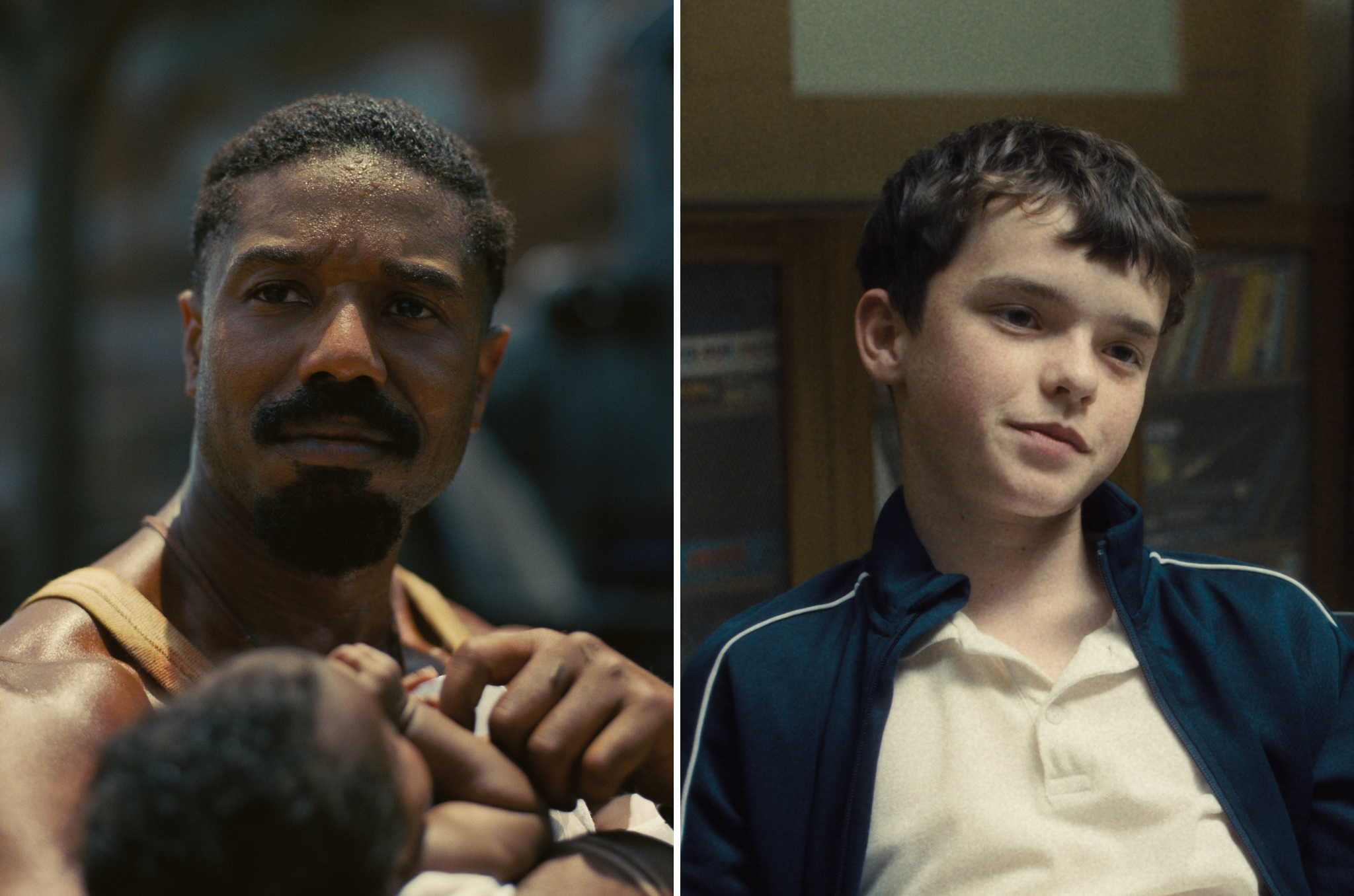 <p>(L-R) Michael B. Jordan in 'Sinners' and Owen Cooper in 'Adolescence'</p>