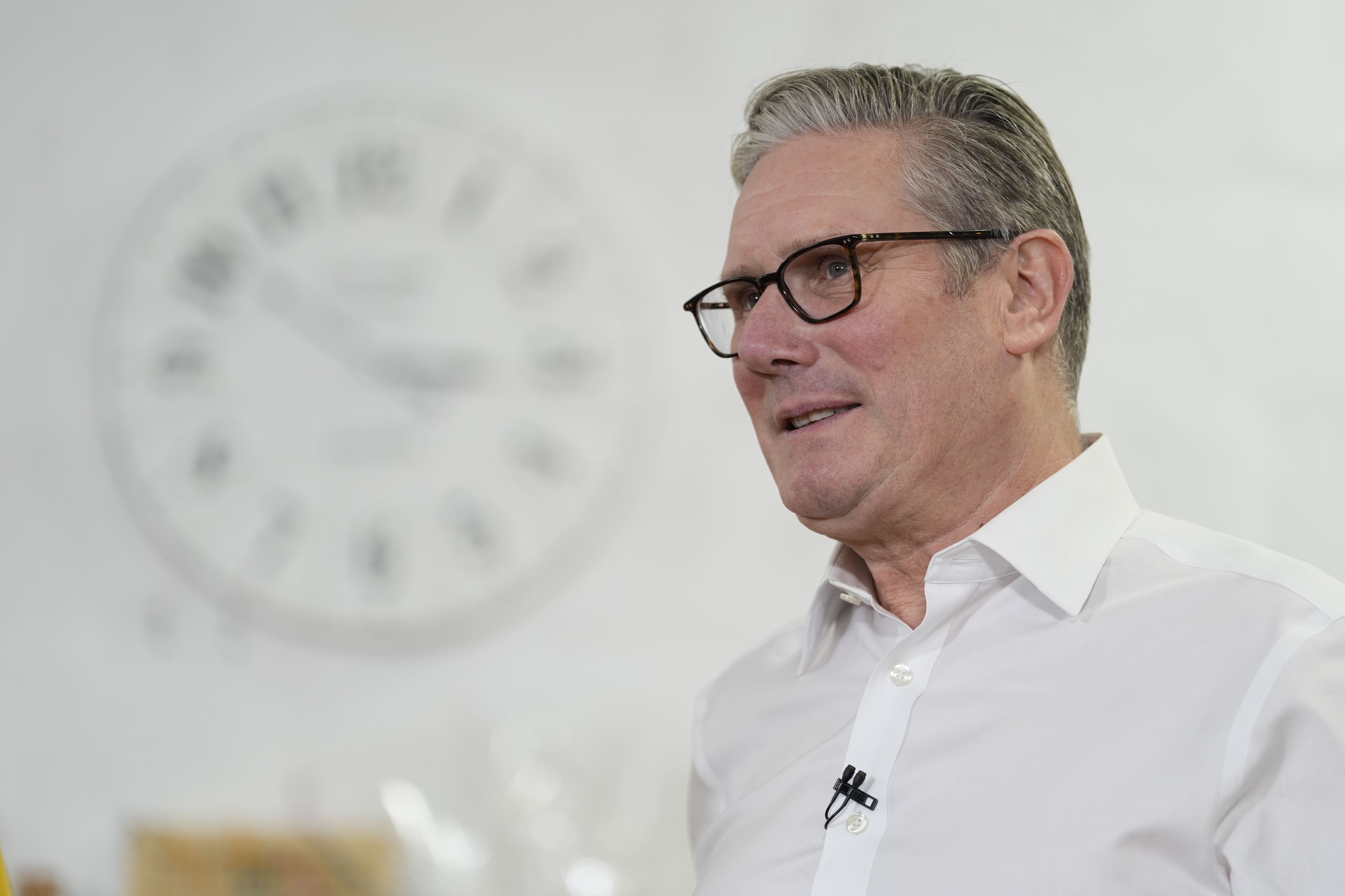 Prime Minister Sir Keir Starmer during a visit to the Ely & Caerau Children’s Centre (Peter Byrne/PA)