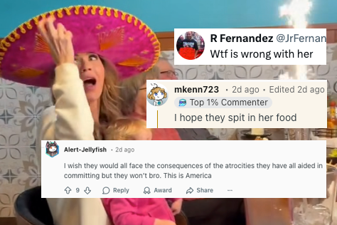 Homeland Security Secretary Kristi Noem prompted criticism online for wearing a sombrero during a recent birthday dinner at a Mexican restaurant, where staff sung to her in Spanish