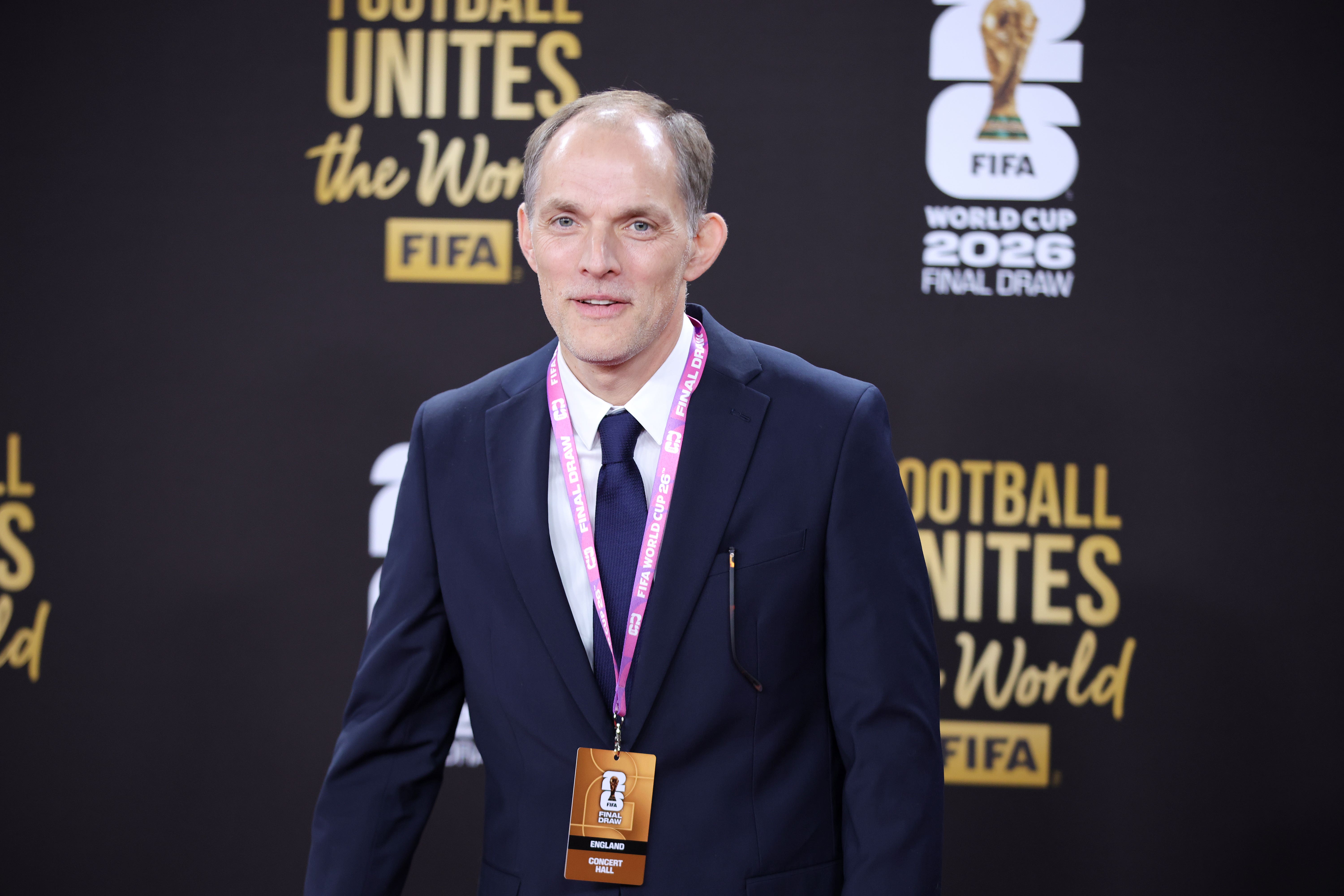 Thomas Tuchel at the World Cup draw (Sam Corum/PA)