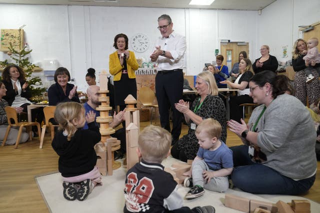 Sir Keir Starmer said tackling child poverty would ‘alleviate pressure on our public services’ (Peter Byrne/PA)